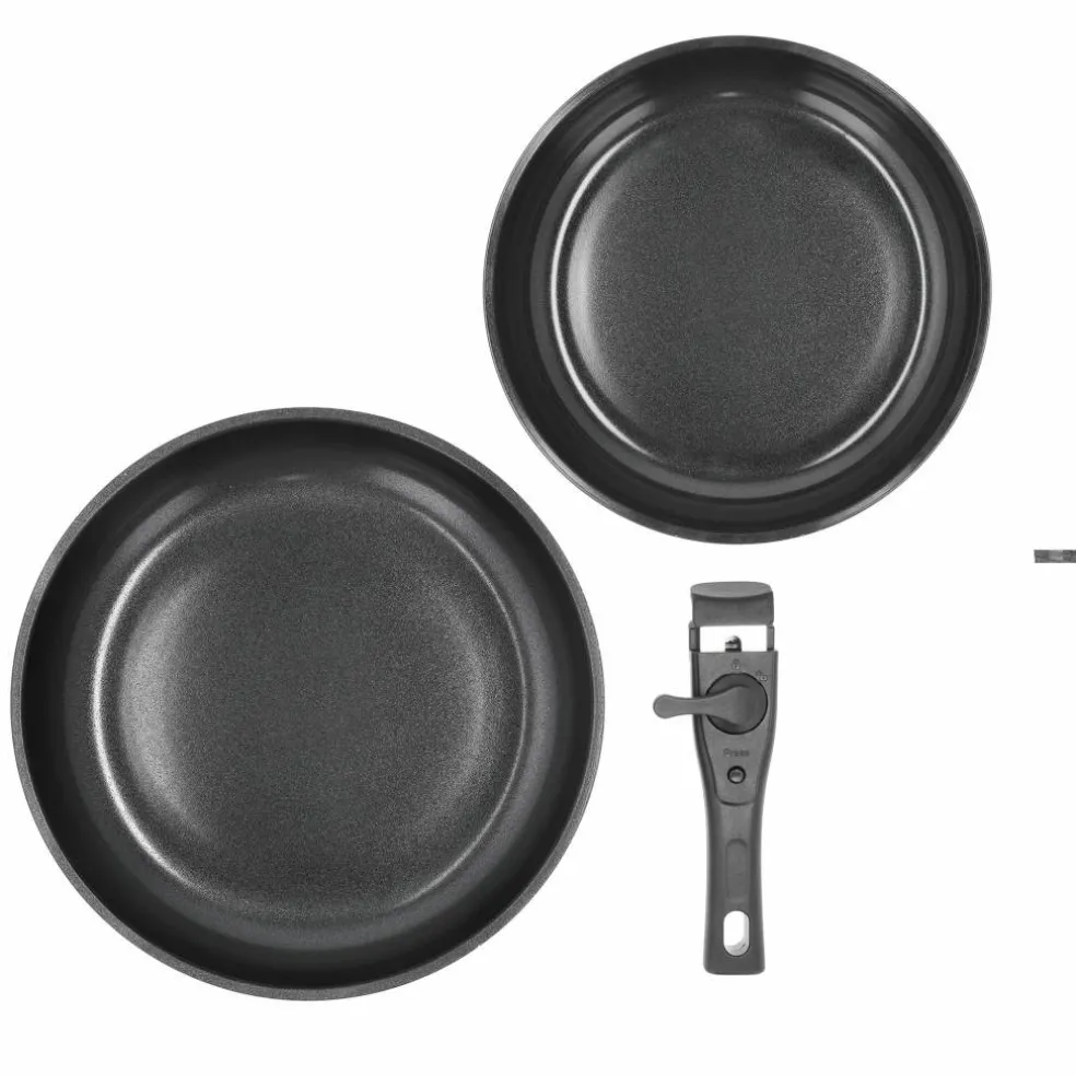 Stekepannesett med avtagbart håndtak, 24 + 28 cm