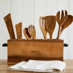 Stekespade med hull 30 cm, teak