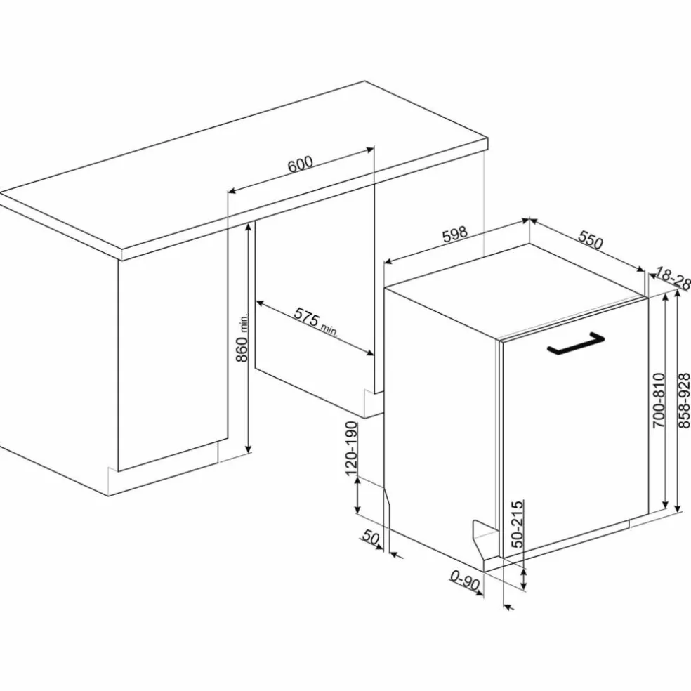 STL324BQLH integrert oppvaskmaskin 60 cm