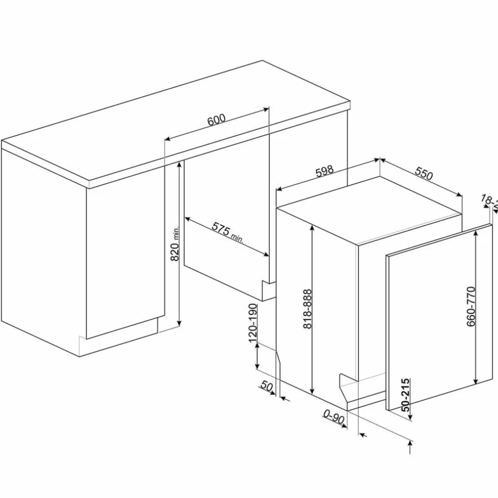 STL7332CL integrert oppvaskmaskin 60 cm