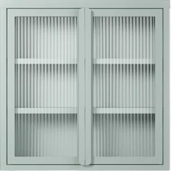 Store vegghengt vitrineskap 60 x 60 cm, slate grey