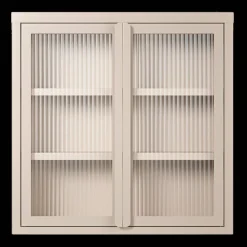 Store vegghengt vitrineskap 60 x 60 cm, pebble grey