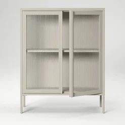 Store vitrineskap 90 x 110 cm, antrasitt