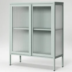 Store vitrineskap 90 x 110 cm, antrasitt