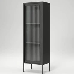 Store vitrineskap 50 x 150 cm, antrasitt
