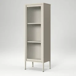 Store vitrineskap 50 x 150 cm, antrasitt