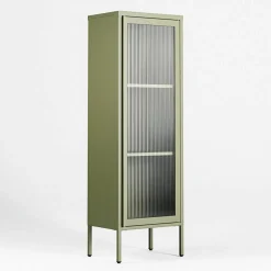 Store vitrineskap 50 x 150 cm, antrasitt