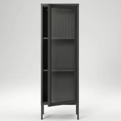 Store vitrineskap 50 x 150 cm, antrasitt