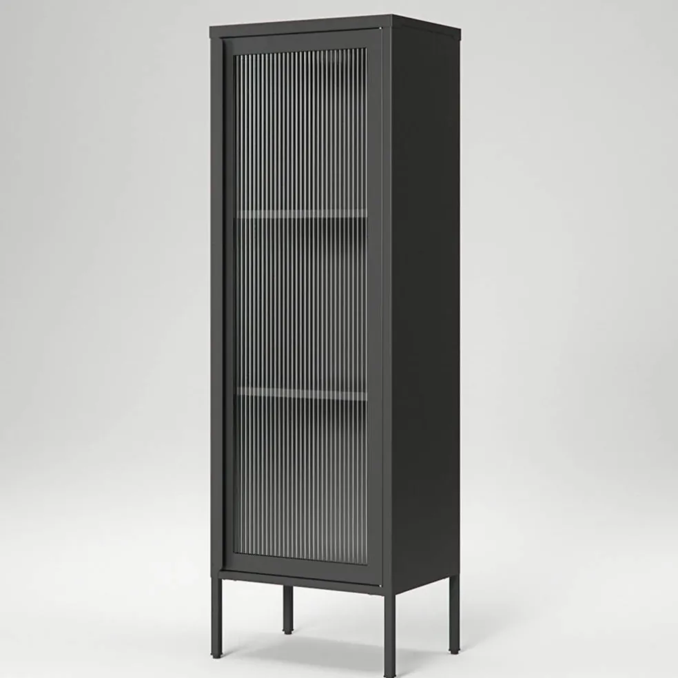 Store vitrineskap 50 x 150 cm, bordeaux