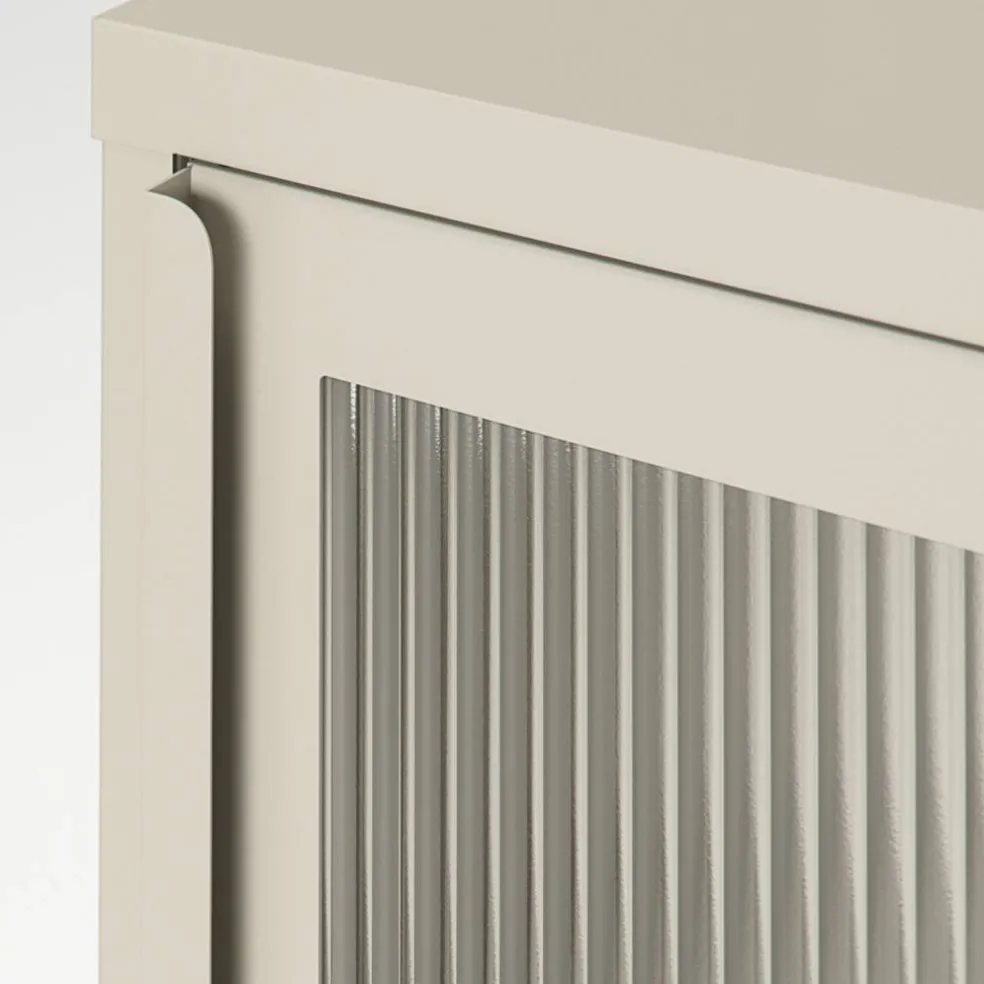 Store vitrineskap 50 x 150 cm, bordeaux