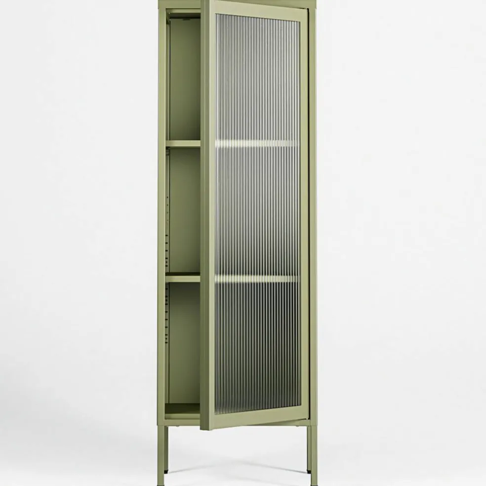 Store vitrineskap 50 x 150 cm, bordeaux