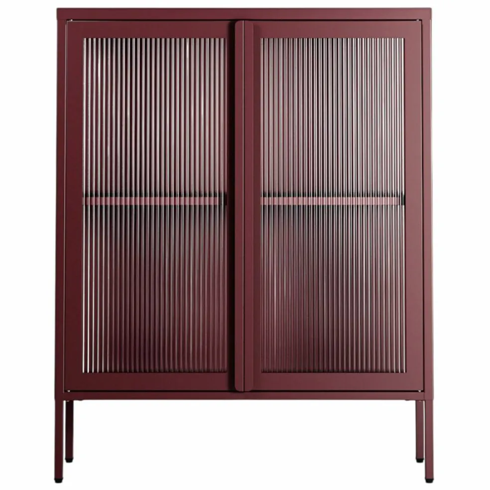 Store vitrineskap 90 x 110 cm, bordeaux