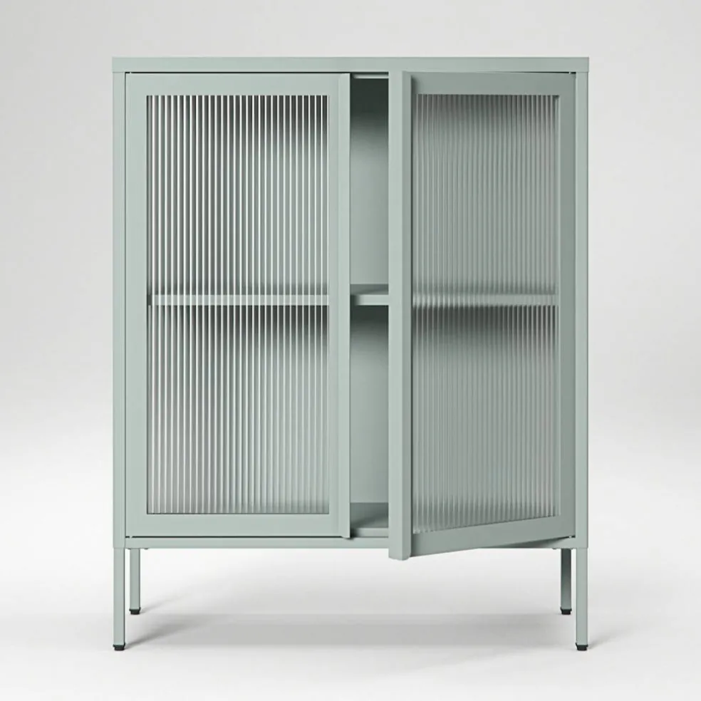 Store vitrineskap 90 x 110 cm, bordeaux