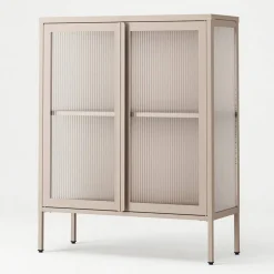 Store vitrineskap 90 x 110 cm, moss green