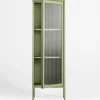 Store vitrineskap 50 x 150 cm, moss green