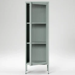Store vitrineskap 50 x 150 cm, moss green