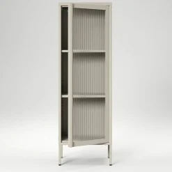 Store vitrineskap 50 x 150 cm, moss green