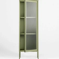 Store vitrineskap 50 x 150 cm, pebble grey