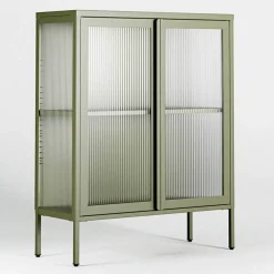 Store vitrineskap 90 x 110 cm, pebble grey