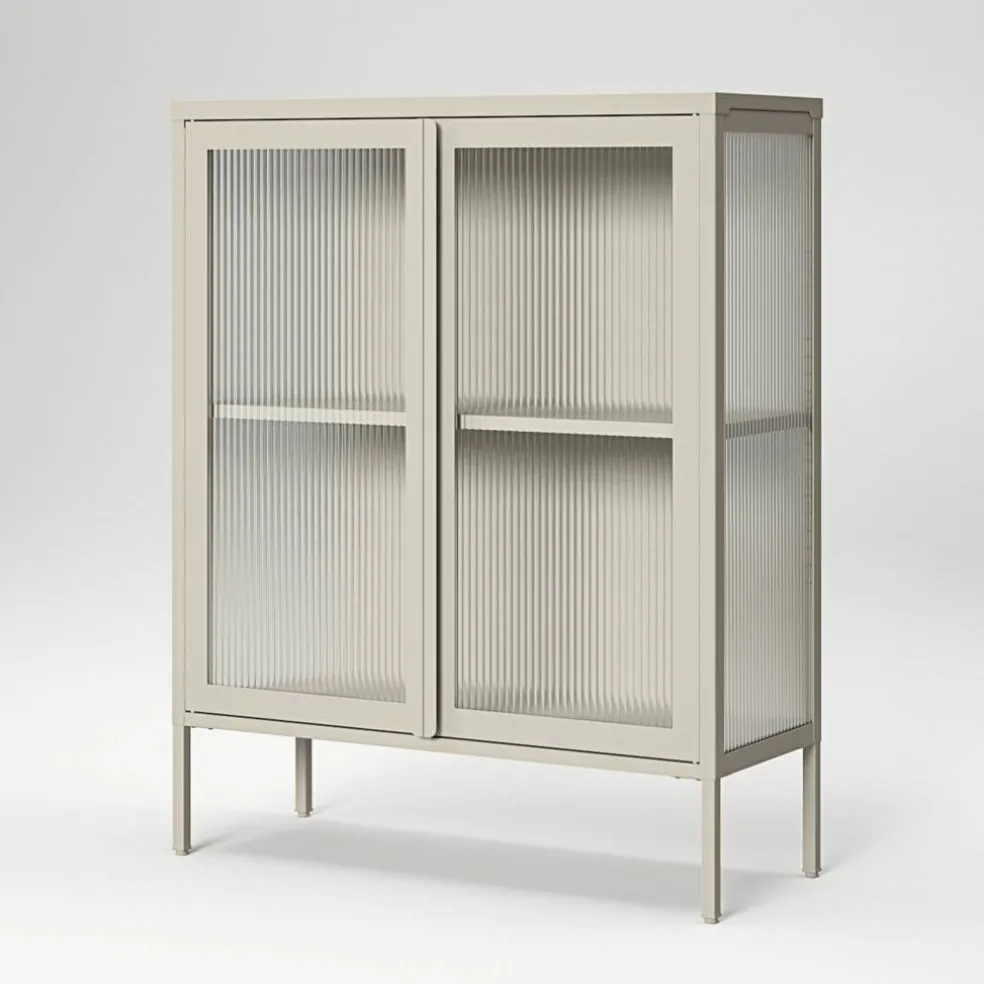 Store vitrineskap 90 x 110 cm, slate grey
