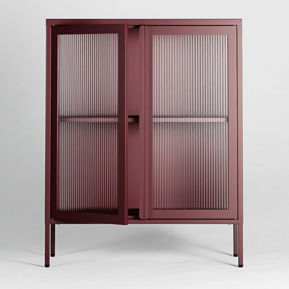 Store vitrineskap 90 x 110 cm, slate grey