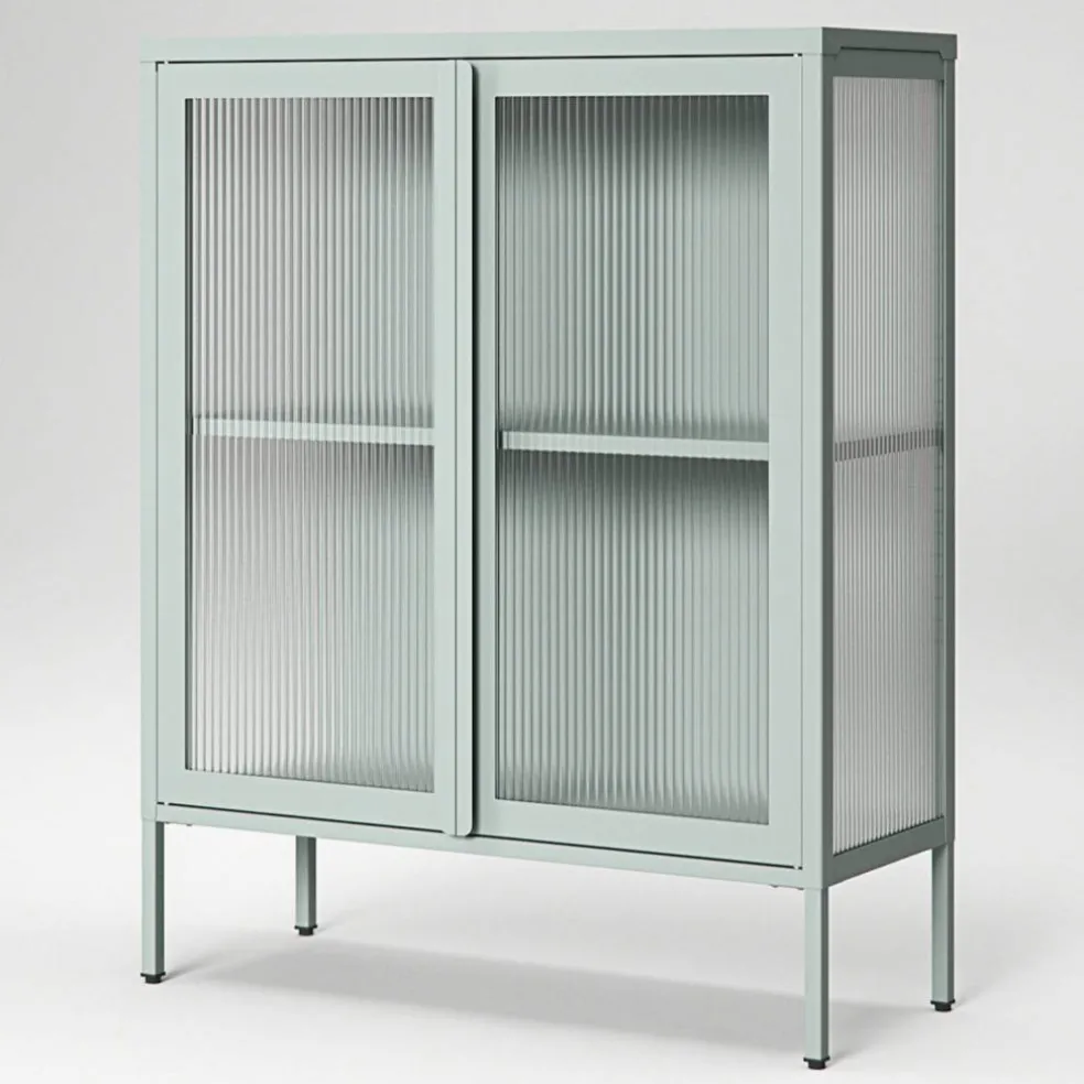 Store vitrineskap 90 x 110 cm, slate grey