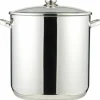 Stor Gryte 30 Liter Rustfri med Glasslokk