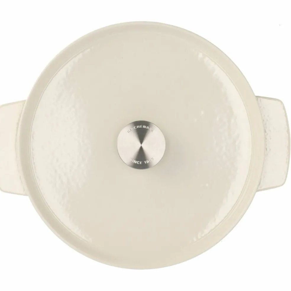 Støpejernsgryte 26 cm/5,2 liter, almond cream