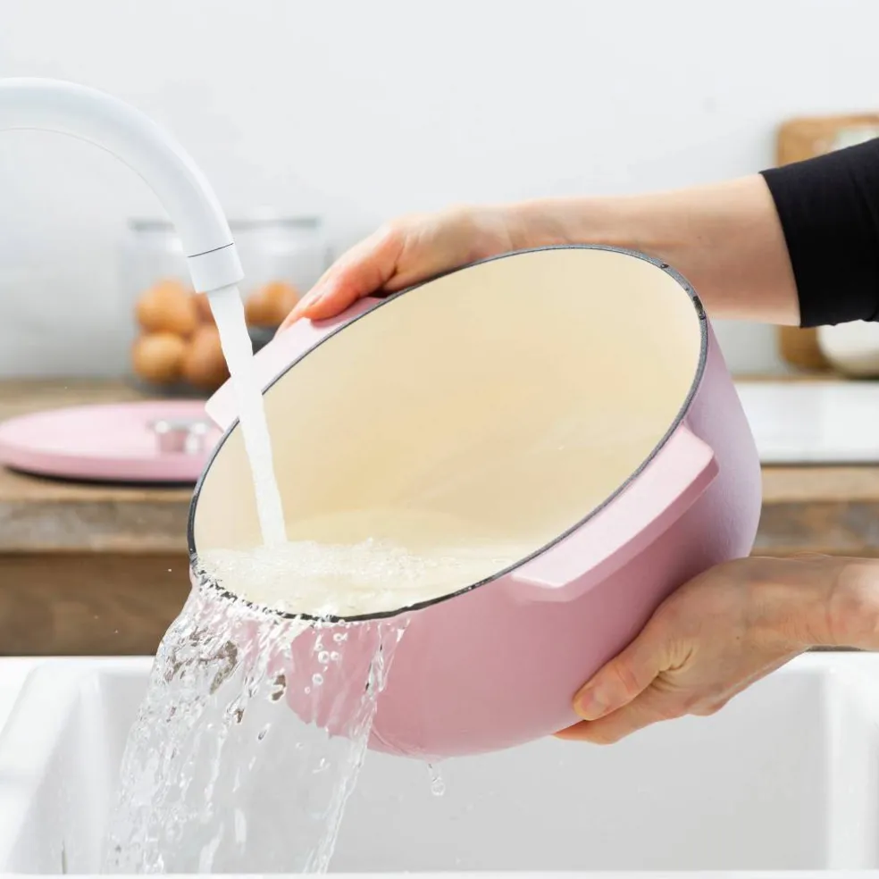 Støpejernsgryte 26 cm/5,2 liter, almond cream
