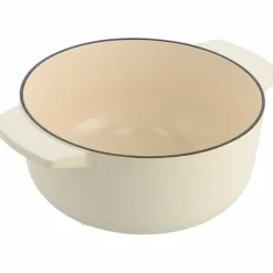 Støpejernsgryte 26 cm/5,2 liter, almond cream