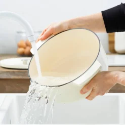 Støpejernsgryte 26 cm/5,2 liter, almond cream