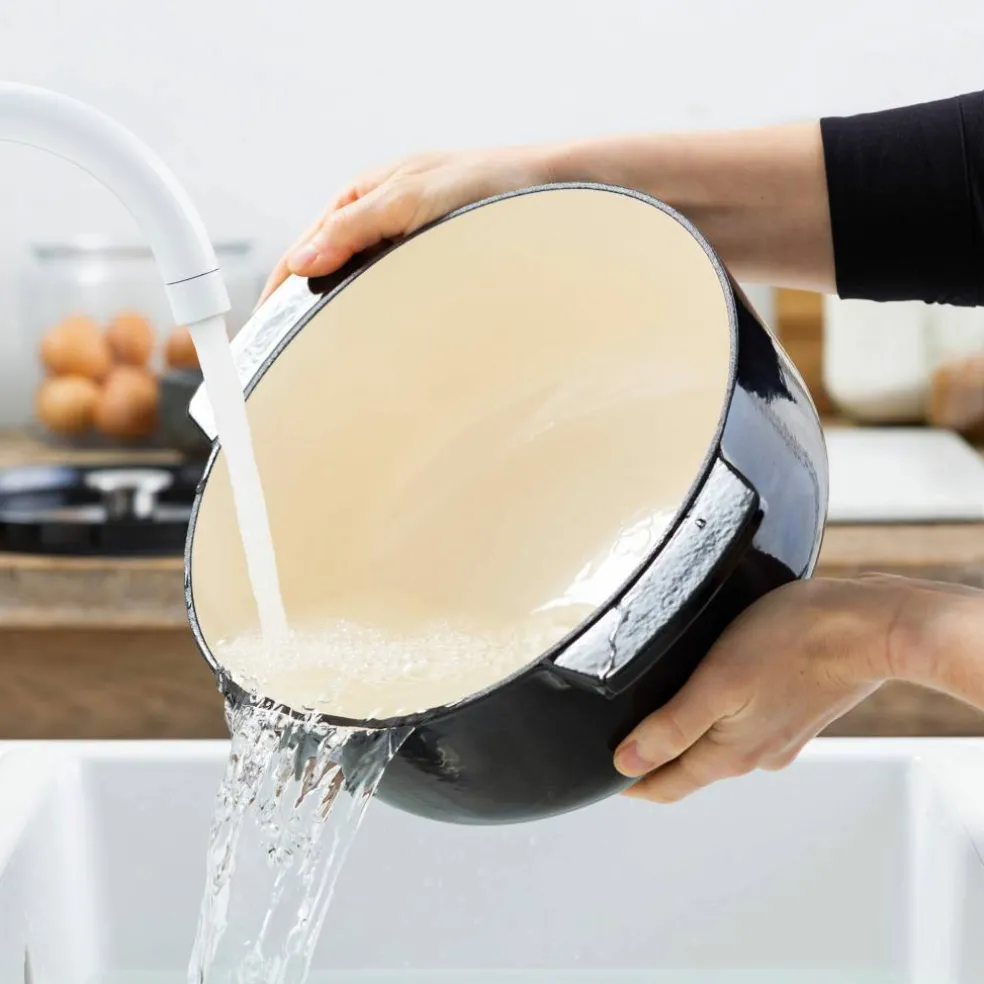 Støpejernsgryte 26 cm/5,2 liter, almond cream