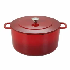 Støpejernsgryte 32 cm / 12 liter, cherry