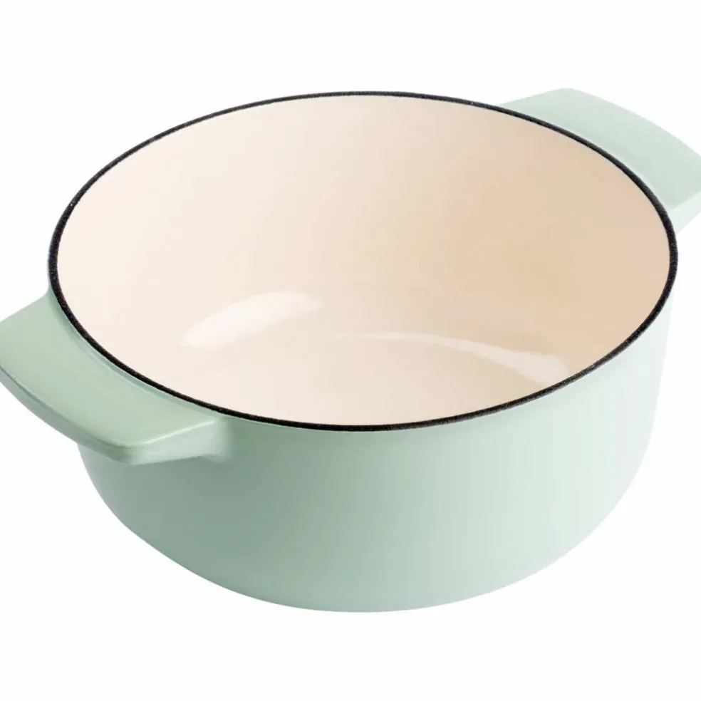 Støpejernsgryte 22 cm/3,3 liter, pistachio