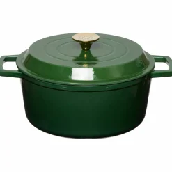 Støpejernsgryte 5 liter, mørkegrønn