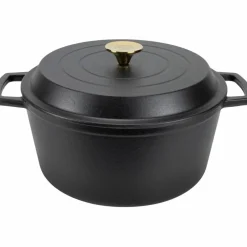Støpejernsgryte 6 L Matt svart