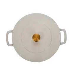 Støpejernsgryte med lokk 28 cm / 5,3 liter, cherry