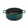 Støpejernsgryte med lokk 28 cm / 5,3 liter, grønn