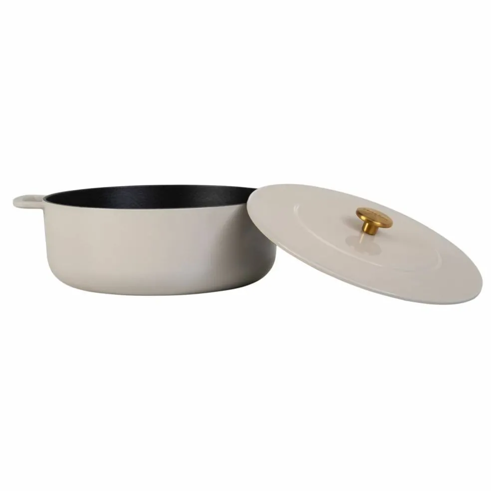 Støpejernsgryte med lokk 28 cm / 5,3 liter, grønn