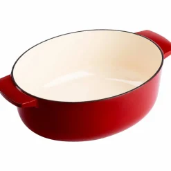 Støpejernsgryte oval 30 cm/5,6 liter, almond cream