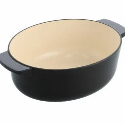 Støpejernsgryte oval 30 cm/5,6 liter, onyx black