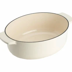 Støpejernsgryte oval 30 cm/5,6 liter, onyx black