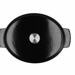 Støpejernsgryte oval 30 cm/5,6 liter, onyx black