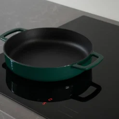 Støpejernspanne 28 cm, grønn