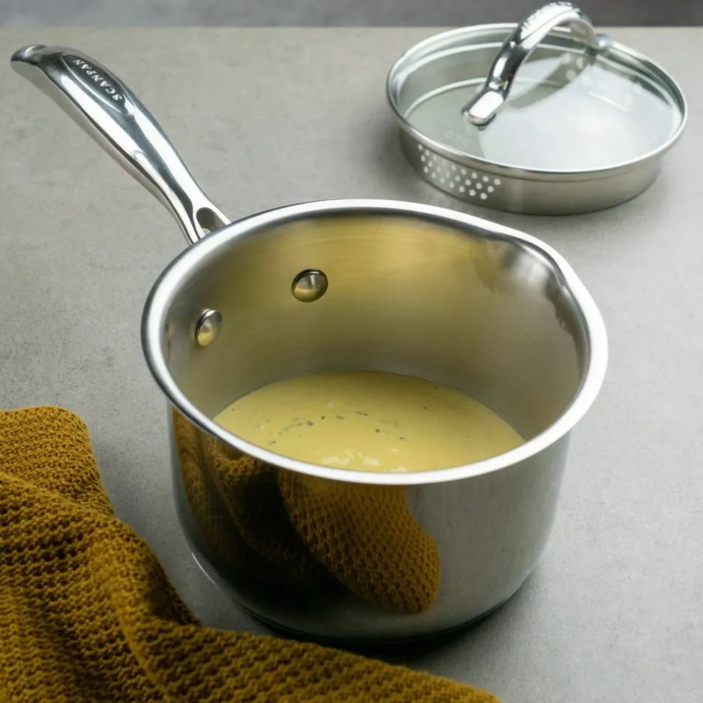 STS kasserolle med lokk 16 cm/1,8 liter, rustfritt stål