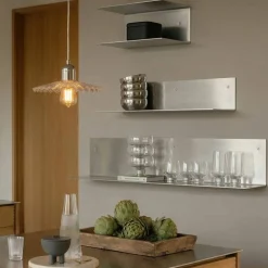 Studio hylle 86 cm, rustfritt stål