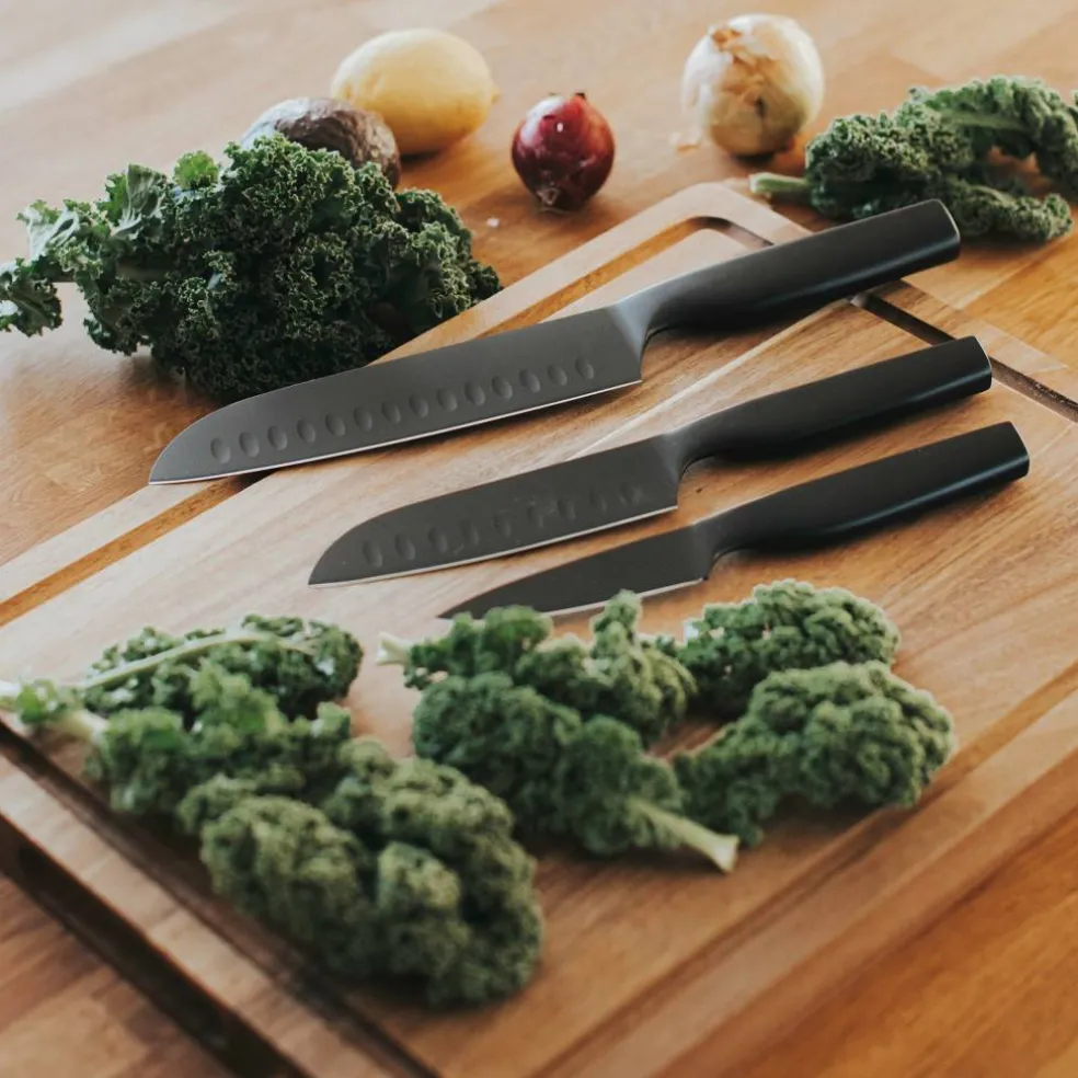 Sukai knivsett (3 kniver), svart