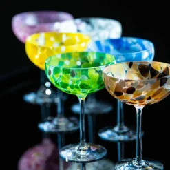 Swirl champagneglass 22 cl, blå