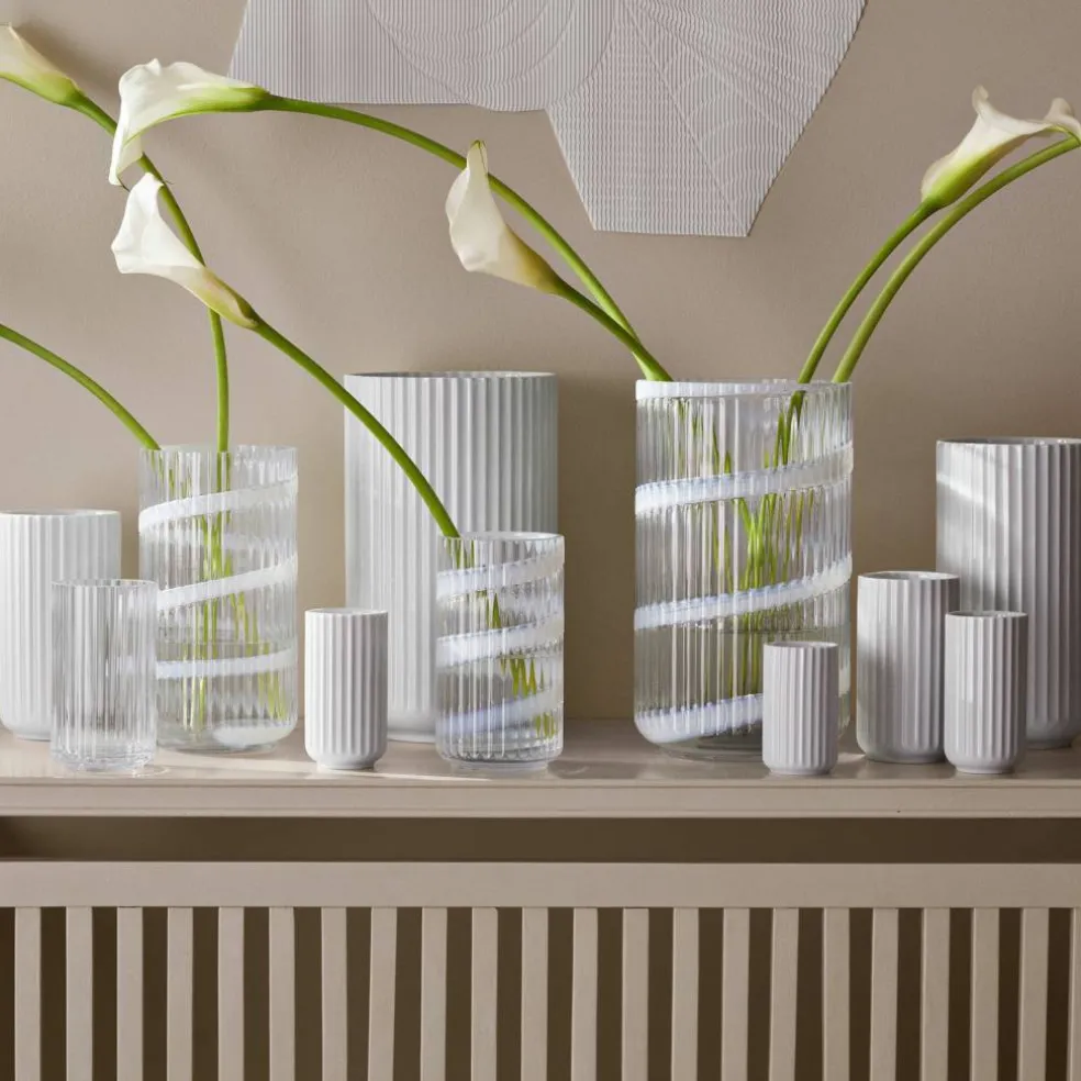 Swirl vase 25 cm, hvit
