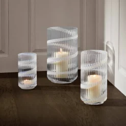 Swirl vase 25 cm, hvit